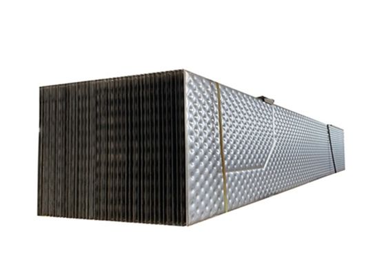 2x12m مبادل حراري لوحة حرارية مع لوحة وسادة أنابيب واسعة